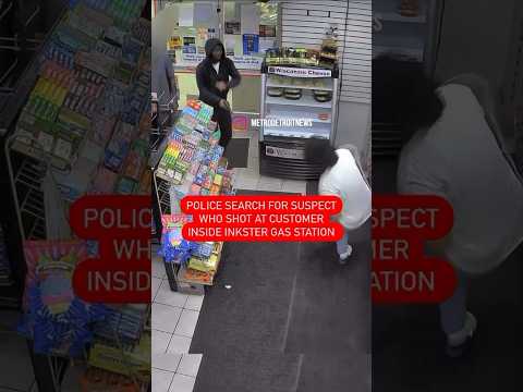 VIDEO: Police search for suspect who SHOT AT man inside Michigan gas station