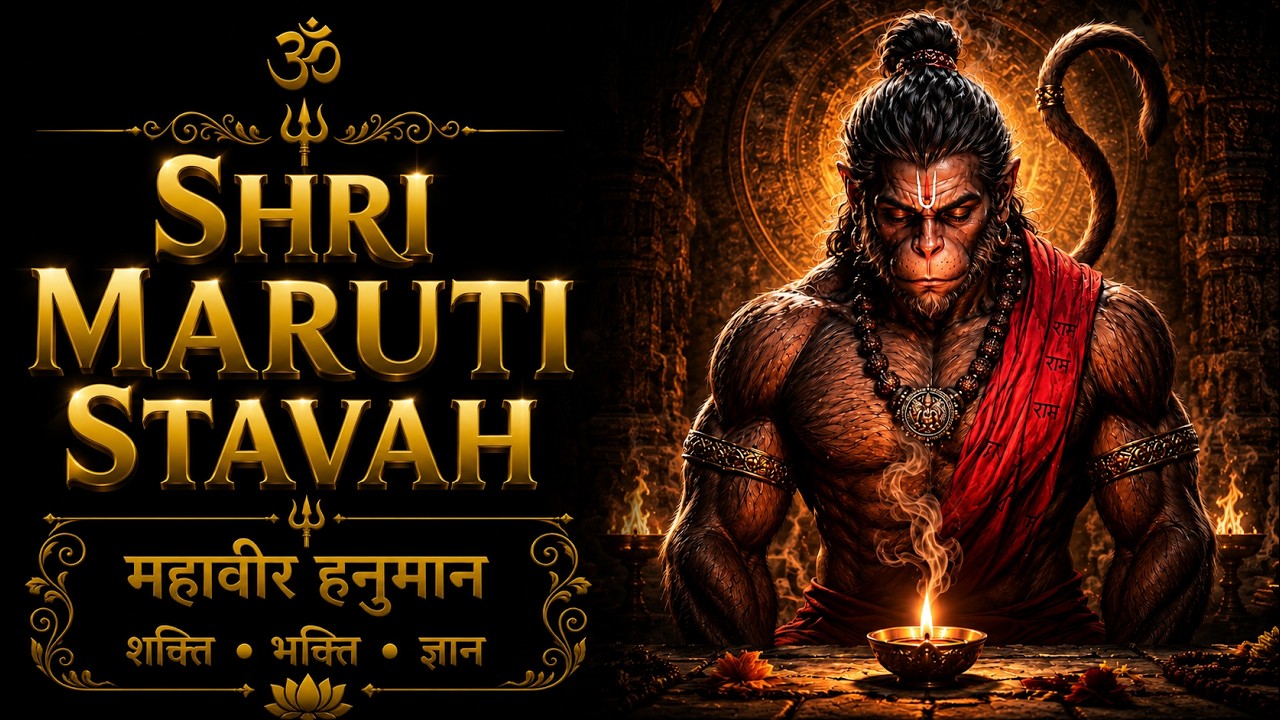 Powerful Hanuman Stotram for Strength & Devotion | Shri Maruti Stava