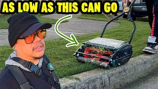Mowing your lawn this low in winter is INSANE! Only quiet cancers attempt this!