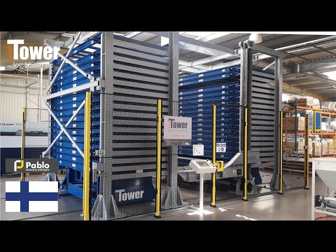 LOGITOWER: PABLO - automaattinen metallilevyn varastointi pakkauskoneen tehtaalla