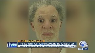 Three inmates re-arrested after early release from Summit County Jail