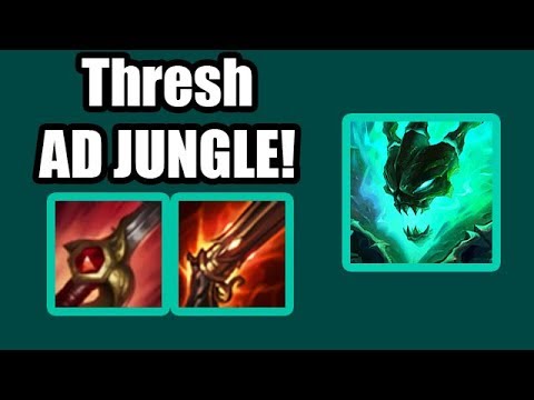 AD THRESH JUNGLE - Aftershock Thresh - League of Legends Full Game Commentary