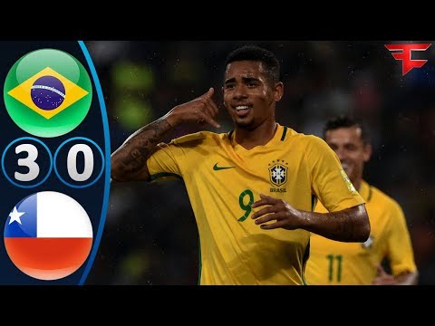Brazil vs Chile 3-0 - All Goals & Highlights - 10/10/2017 HD