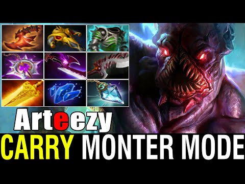 New Monter Carry Arteezy [Night Stalker] Full 9 Slot Item Destroyed All NON STOP DARK ASCENSION