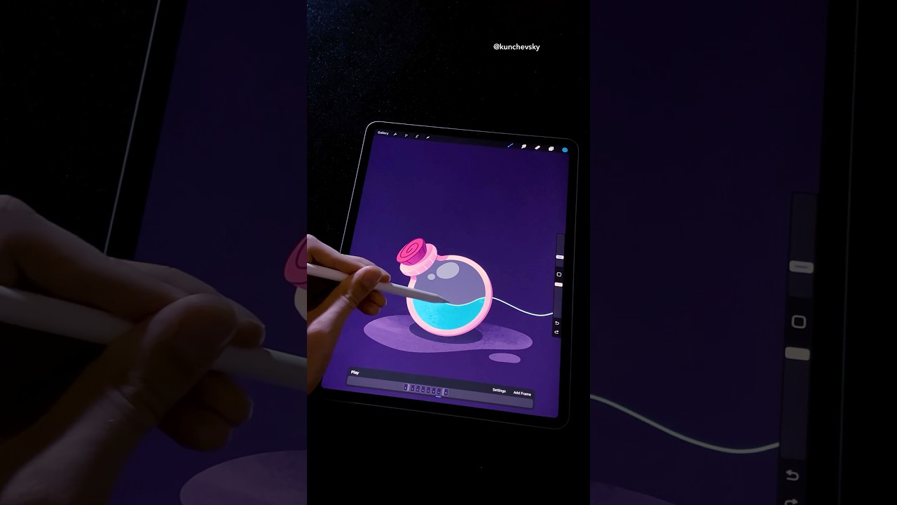 My favorite animating tip in Procreate 🌊🤯 #procreate #animation