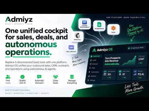 Admiyz — AI-Native Business Operating System | Product Demo