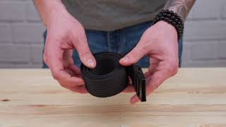 Щільний текстильний чоловічий ремінь 20227 Vintage чорний