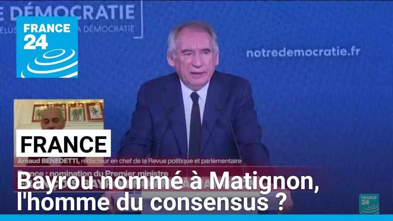 France : François Bayrou nommé à Matignon, l'homme du consensus ? • FRANCE 24