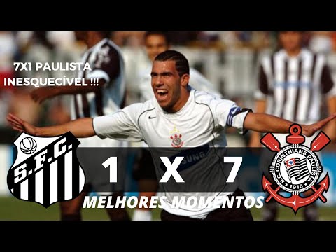 CORINTHIANS 7 X 1 SANTOS - MELHORES MOMENTOS - BRASILEIRÃO 2005.
