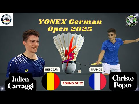 Christo Popov vs Julien Carraggi | Round of 32 German Open 2025 - Men's Singles