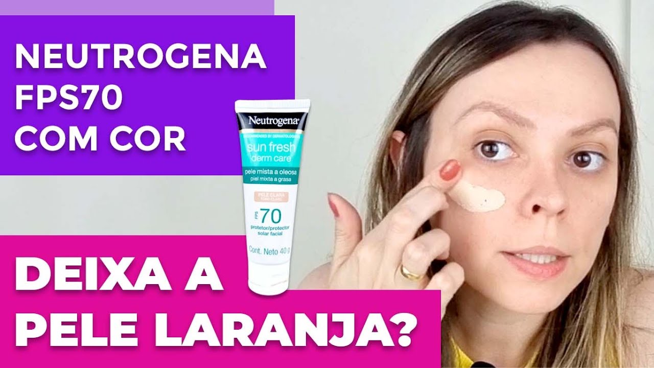 Resenha: Protetor solar com cor Neutrogena Derm Care FPS70 Pele Clara – Fica laranja [PELE OLEOSA]
