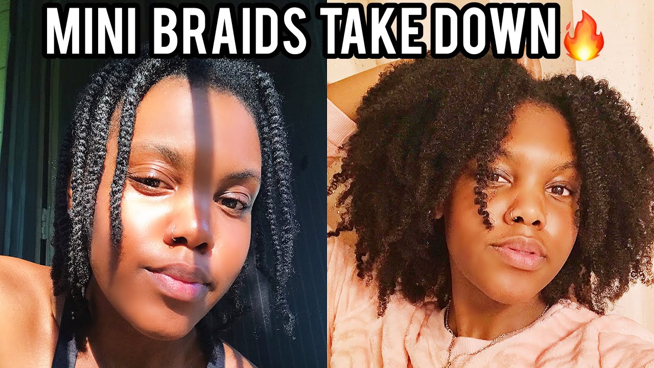 MINI-BRAIDS TAKE DOWN | BRAIDOUT TUTORIAL