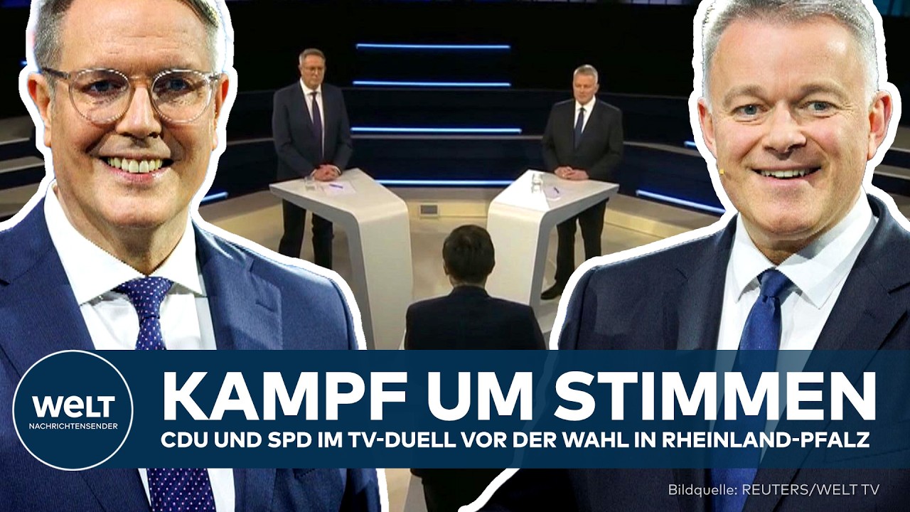 RHEINLAND-PFALZ: TV-Duell zwischen CDU und SPD – Sozialdemokraten könnten Landtag nach 35 verlieren