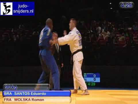 Judo 2009 Birmingham: Santos (BRA) - Wolska (FRA) [-90kg].