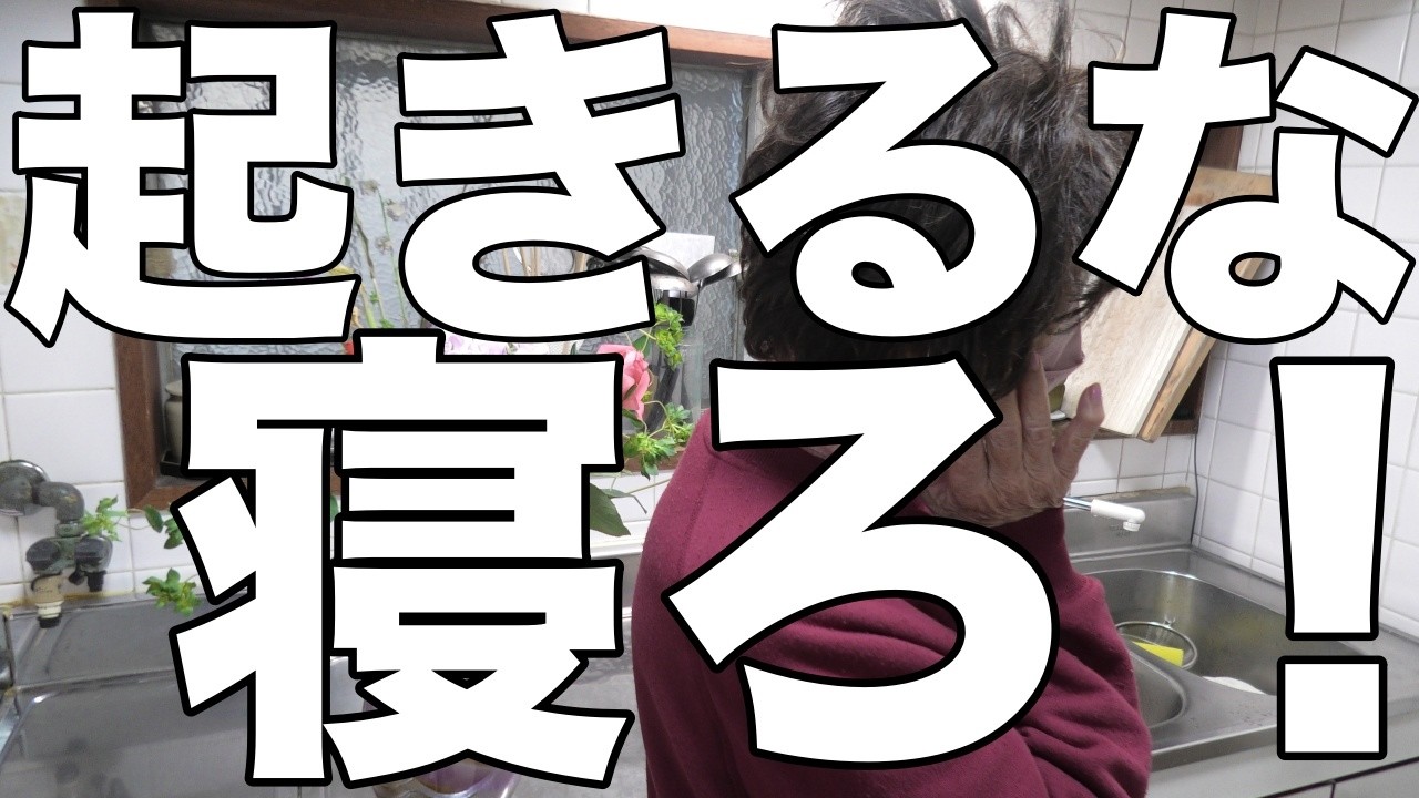 [介護つらい]深夜の覚醒に、睡眠不足の息子！/何回も起きるな！[無職、独身、母介護]