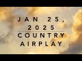 Billboard Top 60 Country Airplay Jan 25 2025