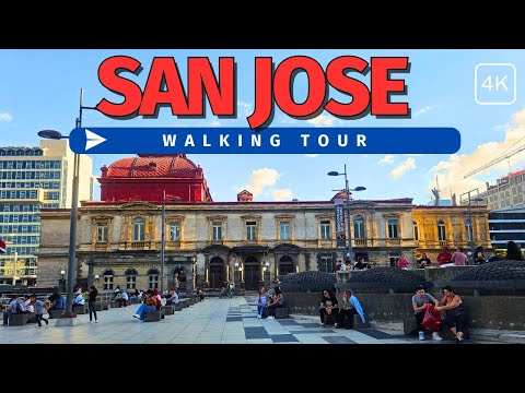 Costa Rica's Capital City, San Jose | Walking Tour | 4k60fps with Captions