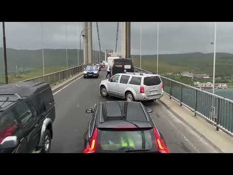 POV Driving Scania S540 - Halogalandsbrua Sterk/Strong Vind 25 m/s 🌬