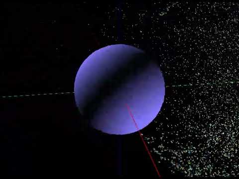 基礎理工学科 The formation of the  van Allen belt around the earth using the Stromer model.