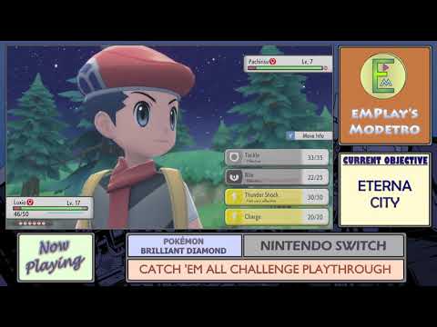 Pokémon Brilliant Diamond - Catch 'Em All Run - #12 - Route 205, Valley Windworks, Floaroma Meadow