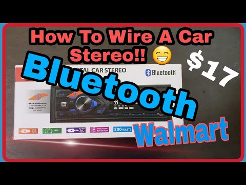 DIY! How To Hook Up a Car Stereo!  $17 Walmart Bluetooth Stereo! Wiring Made Easy!!!!