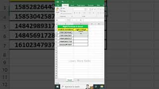 How to Use the RIGHT Formula in Excel for Quick Text Extraction #excel #excelshorts #exceltips