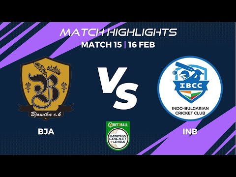 Match 15 - BJA vs INB | Highlights | Bet2Ball European Cricket League Day 3, Group B|ECL22|ECL22.039