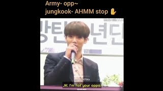 Jungkook reaction when Army call him oppa vs jin c