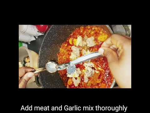 How to cook SierraLeone 🇸🇱 palm oil stew with fresh fish and meat 😋