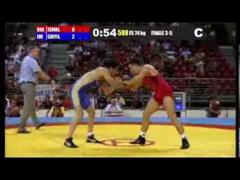 M.Ghiyas (IRI) vs E.Ismail (BUL) 74kg 3-5 Final - 2013 Junior World Championships