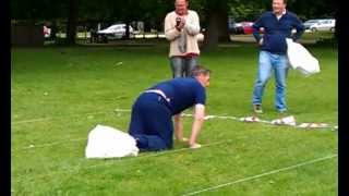 preview picture of video 'School Sports - Andy's unique approach to the sack race'