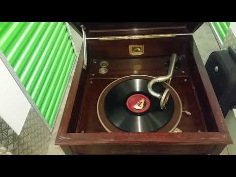 H M V  wind up gramophone