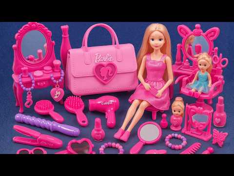 6 Minutes Satisfying with Unboxing Barbie Princess Pink Kitchen, Rock Bed Play Set Review Toys｜ASMR