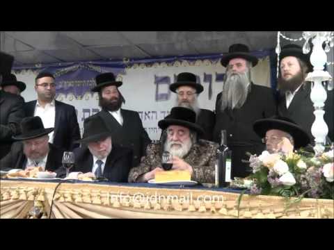Viznitz And Pinsk Karlin Rebbes At Hachnosas Sefer Torah In Miron - Nisan 5776