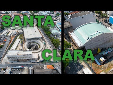 Construction on Line 2 (Green Line) at Santa Clara Metro Station is progressing in the eastern zo...