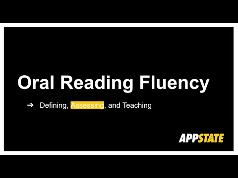 Fluency Assessing Oral Reading Fluency Orf