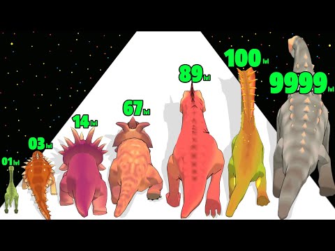 Dino Evolution Run 3D - Level Up Dino Max Level Gameplay