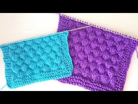 Bubbles Knit Stitch - two methods | Bubblemuster stricken | Punto bolle ai ferri | Punto burbujas