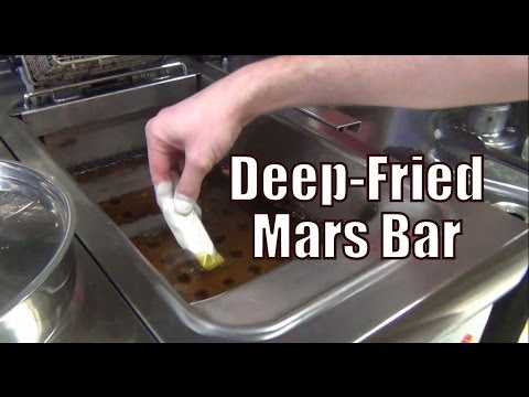 Eating a Deep-Fried Mars Bar in Edinburgh, Scotland