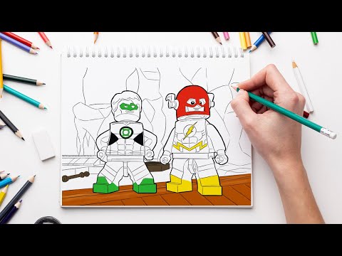 LEGO Green Lantern and Flash Coloring Pages | NIVIRO - The Guardian Of Angels [NCS Release]