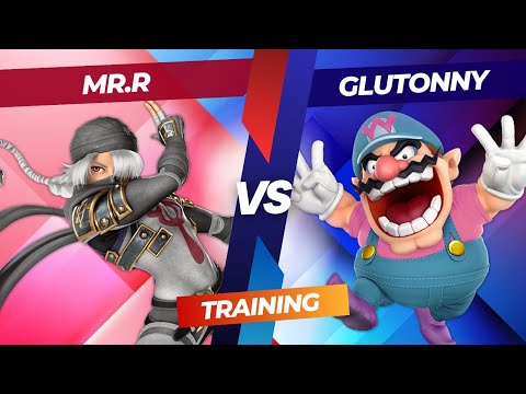 Mr.R (Sheik) Vs. Glutonny (Wario) SSBU Training