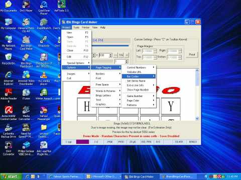 IBA Bingo Card Maker - Barcode - Setting The Font