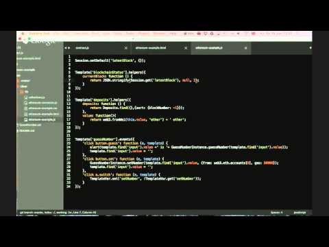 Ethereum - Building a simple Ðapp with Meteor (re-recorded)