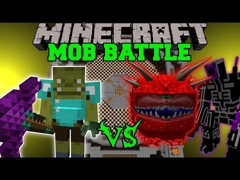 ORC SHAMAN VS CACODEMON, MUTANTS, & MAGE - Minecraft Mob Battles - Mods