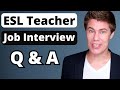 20 Common ESL Teacher Job Interview Questions and Answers