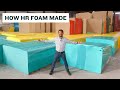 How to Make Foam? गद्दे की गादी कैसे बनती है? HR foam Manufacturing Process! H