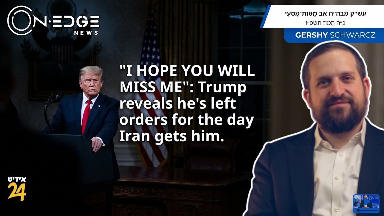 "I HOPE YOU WILL MISS ME": Trump reveals he's left orders for the day Iran gets him.
