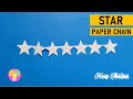 How to Make Star Paper Chain || Christmas Decorations DIY || Paper Crafts