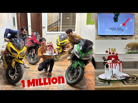1 Million Celebration Ki 🥳 Ghr Me Heavy Bike Ki Dukan Lgwa Di 😍