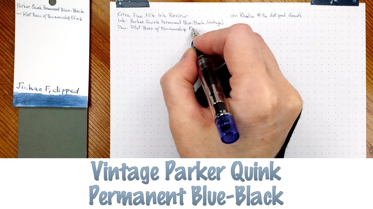 Parker Quink Permanent Blue-Black (vintage)